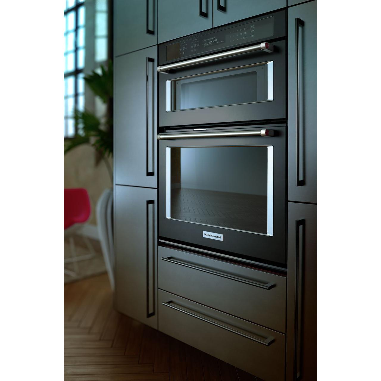 KitchenAid 30-inch, 5 cu. ft. Built-in Combination Wall Oven with Convection KOCE500EBS