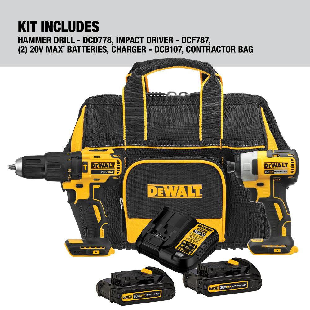 DEWALT 20V Brushless 2 Tool Combo Kit