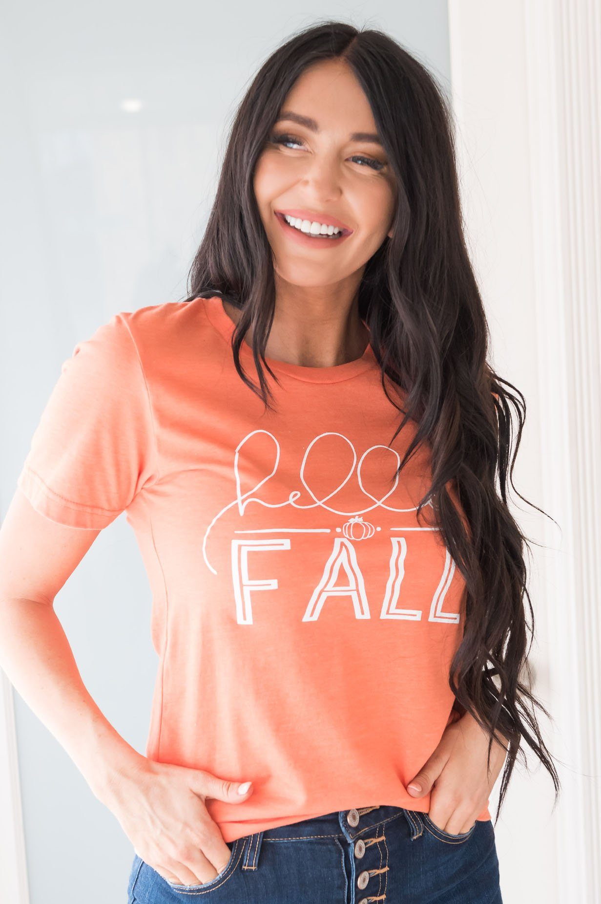 Hello Fall Modest Tee