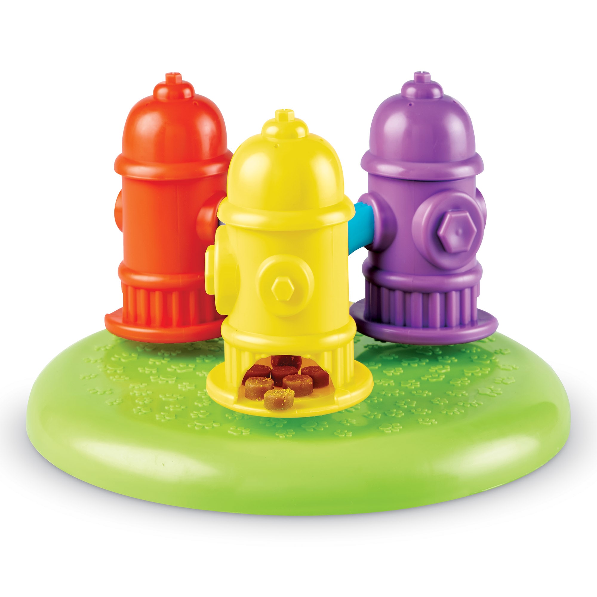 Brightkins Spinning Hydrants Treat Puzzle Dog Toy， Medium