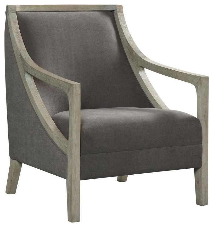 Dayna Accent Chair with White Wash Frame   Farmhouse   Armchairs And Accent Chairs   by GwG Outlet  Houzz