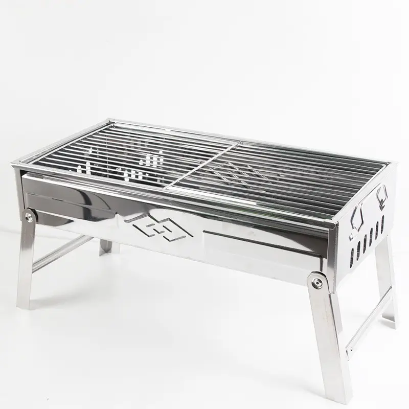 Hot Sell Outdoor Picnic Barbecue Folding Camping Stove Portable Stainless Steel Home Garden BBQ Grill