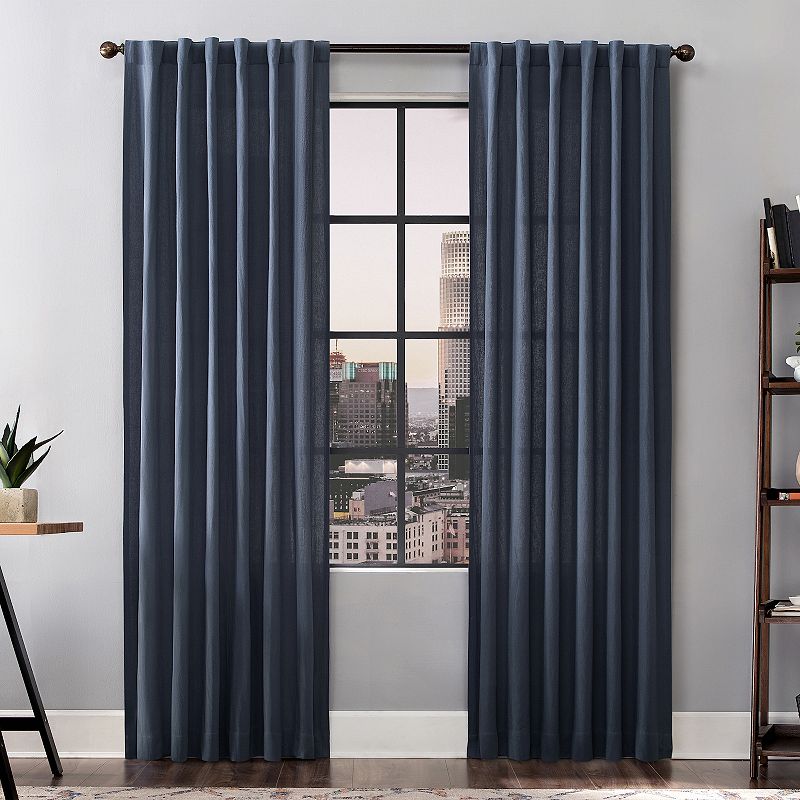 Scott Living Renato Linen Blend Semi-Sheer Back Tab 1-panel Window Curtain