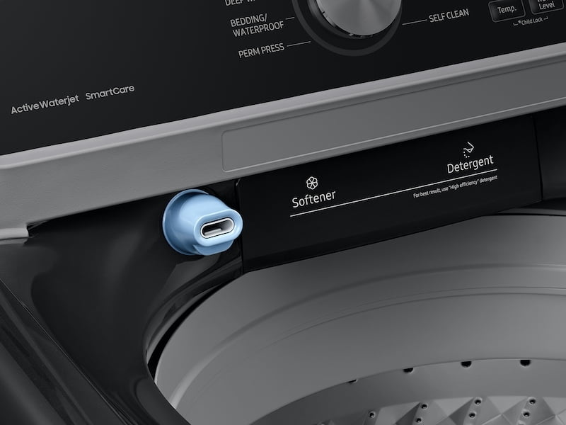 Samsung WA45T3400AV 4.5 Cu. Ft. Capacity Top Load Washer With Active Waterjet In Black Stainless Steel