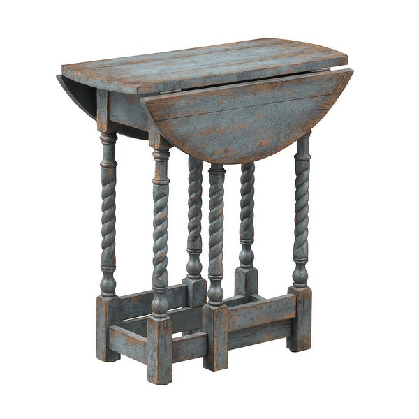 Somette Drop Leaf Accent Table Blue Farmhouse Accent Table