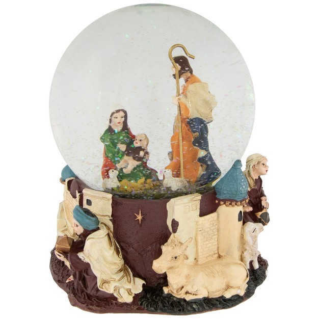 Nativity Scene Religious Musical Christmas Snow Globe