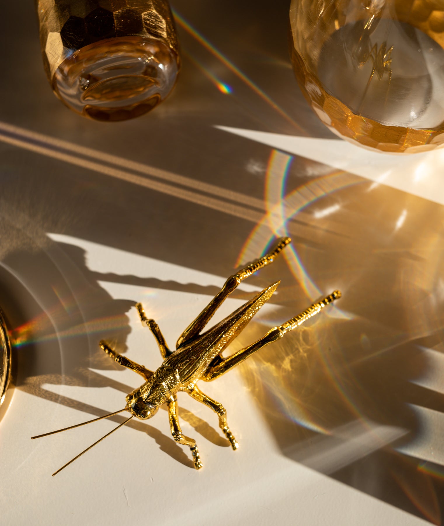 Decorative Gold Grasshopper