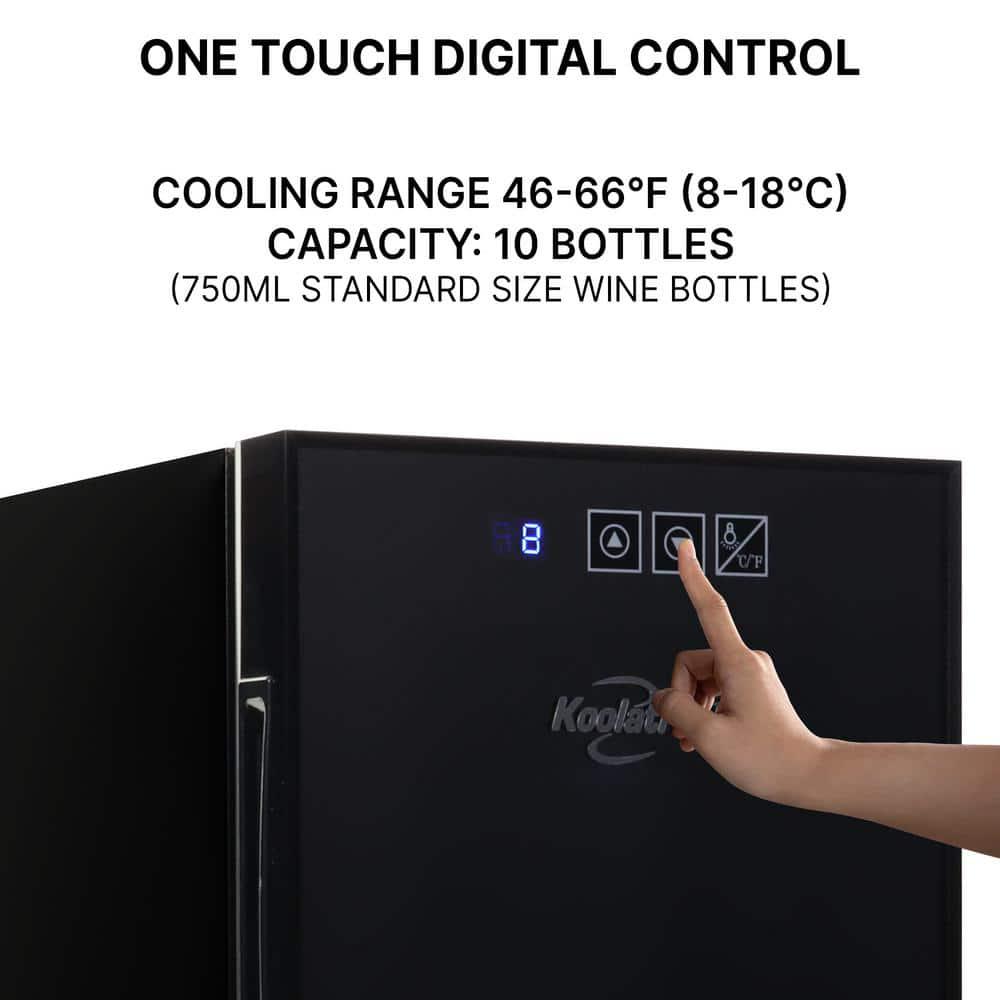 Koolatron Urban Series 10 Bottle Wine Cooler Black 1 cu ft