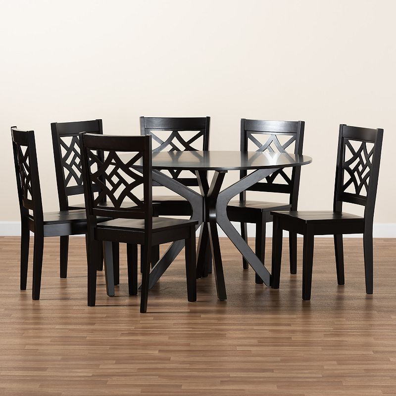 Baxton Studio Miela Dining 7-piece Set