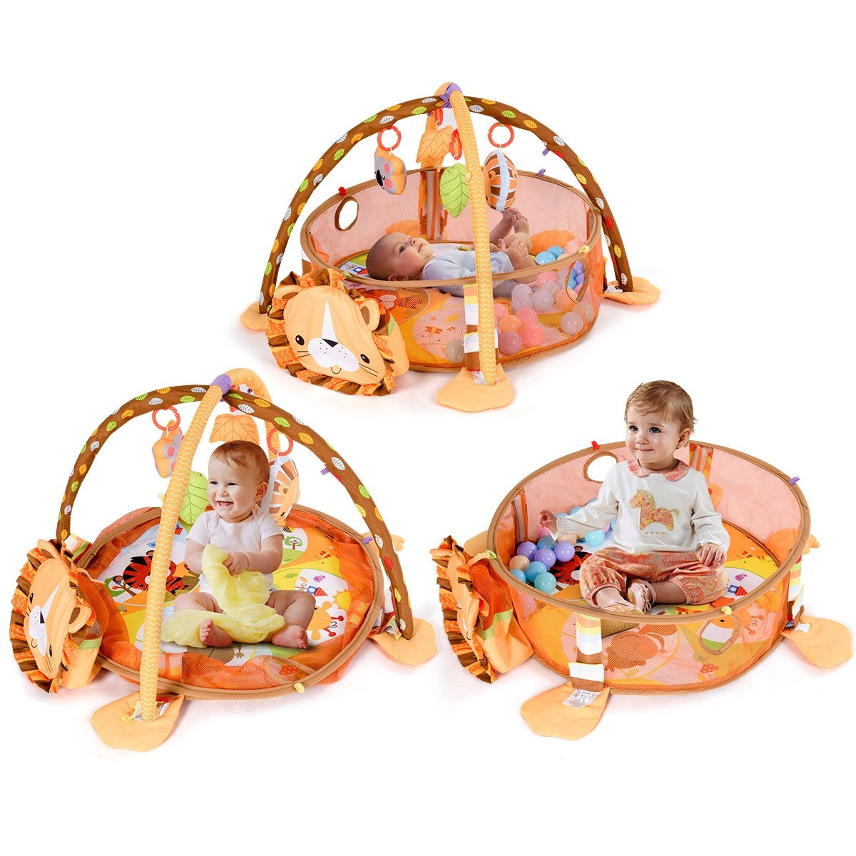 Cute Lion Theme Baby Play Gym Mat