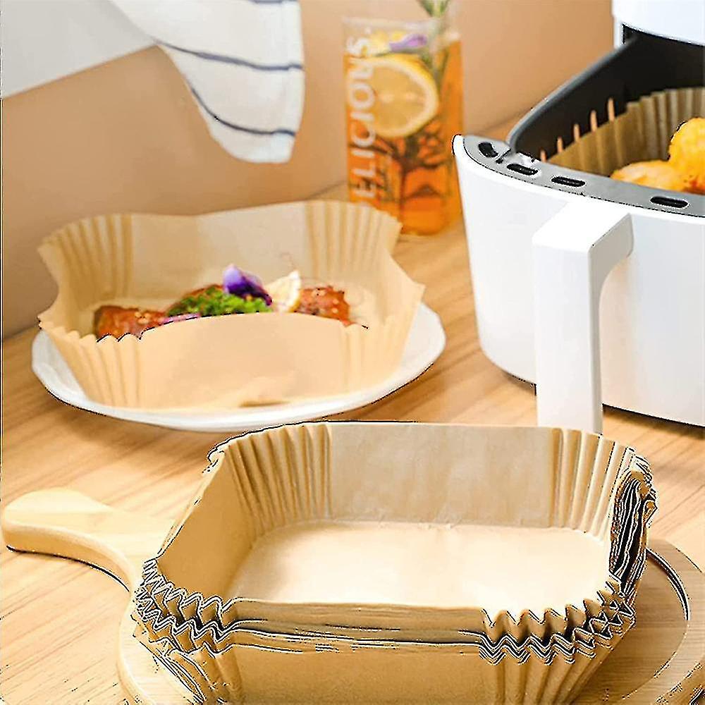 Air Fryer Disposable Paper Liner Non-stick Square Steamer Baking Liner