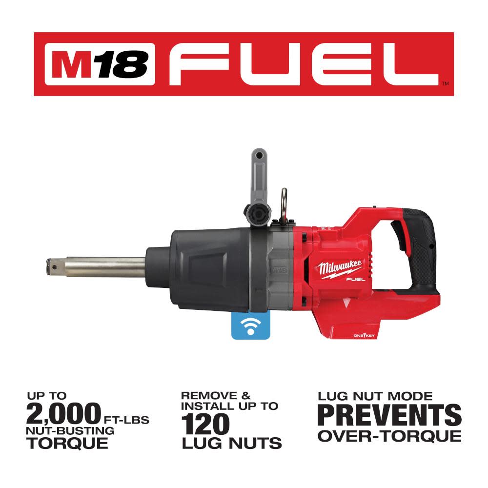 Milwaukee M18 FUEL Impact Wrench 1 D Handle Ext Anvil High Torque with ONE KEY Reconditioned ;