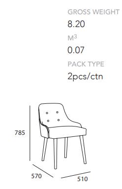 CAITLIN Dining Chair - Dim Grey