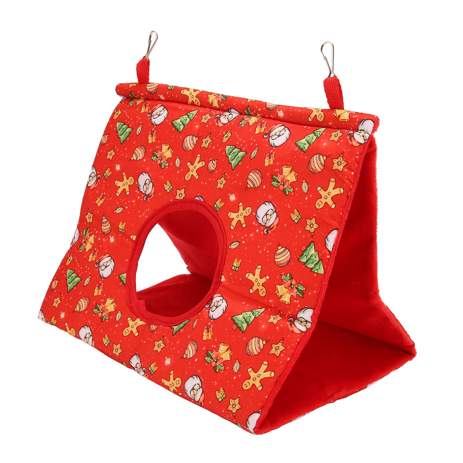 Hanging Bed， Fluffy And Thick  Hanging Tent  For Playing For Hiding S Red Christmas