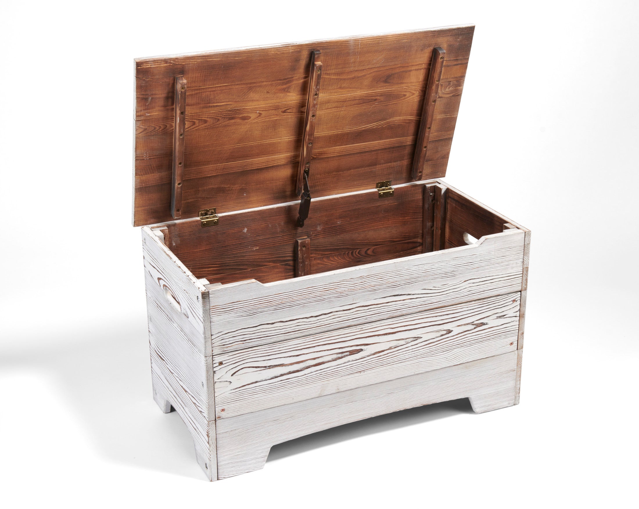 Badger Basket 24.6 Gallon Wood Toy Chests, Distressed White