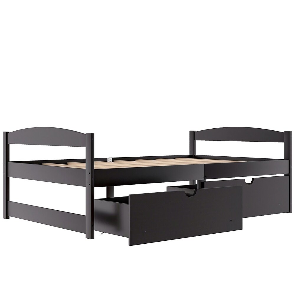 Harper   Bright Designs Twin Platform Bed with Two Drawers