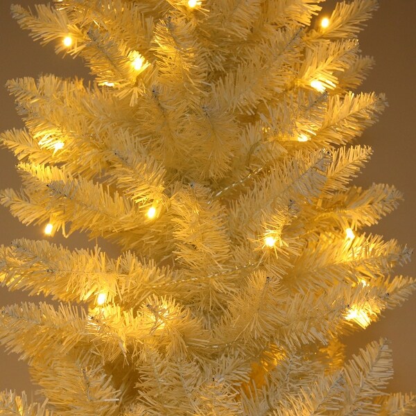 FCH 6.5/7.5ft Flocking Tied Light Christmas Tree