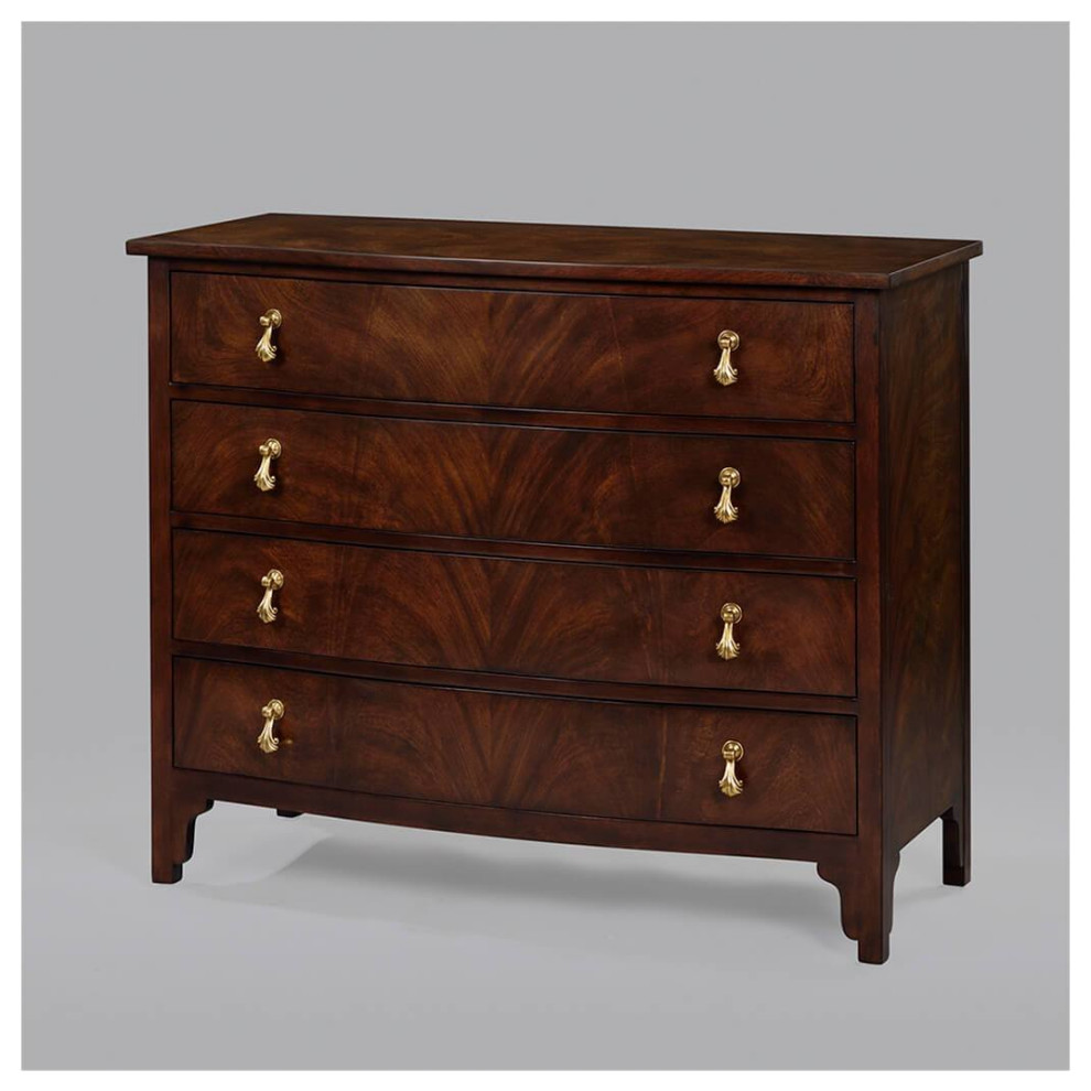 Georgian Bowfront Mahogany Chest   Transitional   Accent Chests And Cabinets   by English Georgian America  Houzz