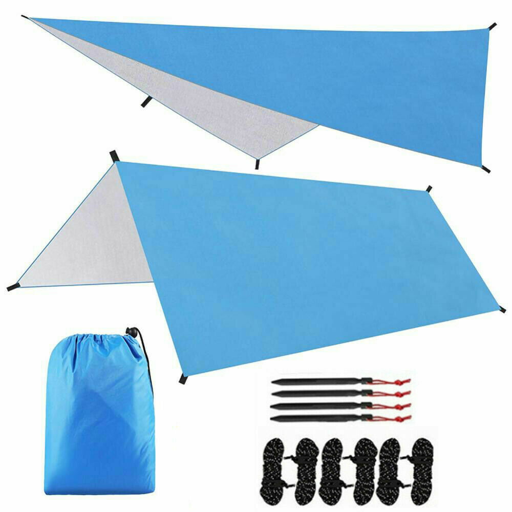 Waterproof Tent Tarp for Hammock， UV Protection and Waterproof， Multi-function Hammock Cover， Lightweight for Camping， Backpacking and Outdoor Adventure， 5 x 7ft，Royal Blue