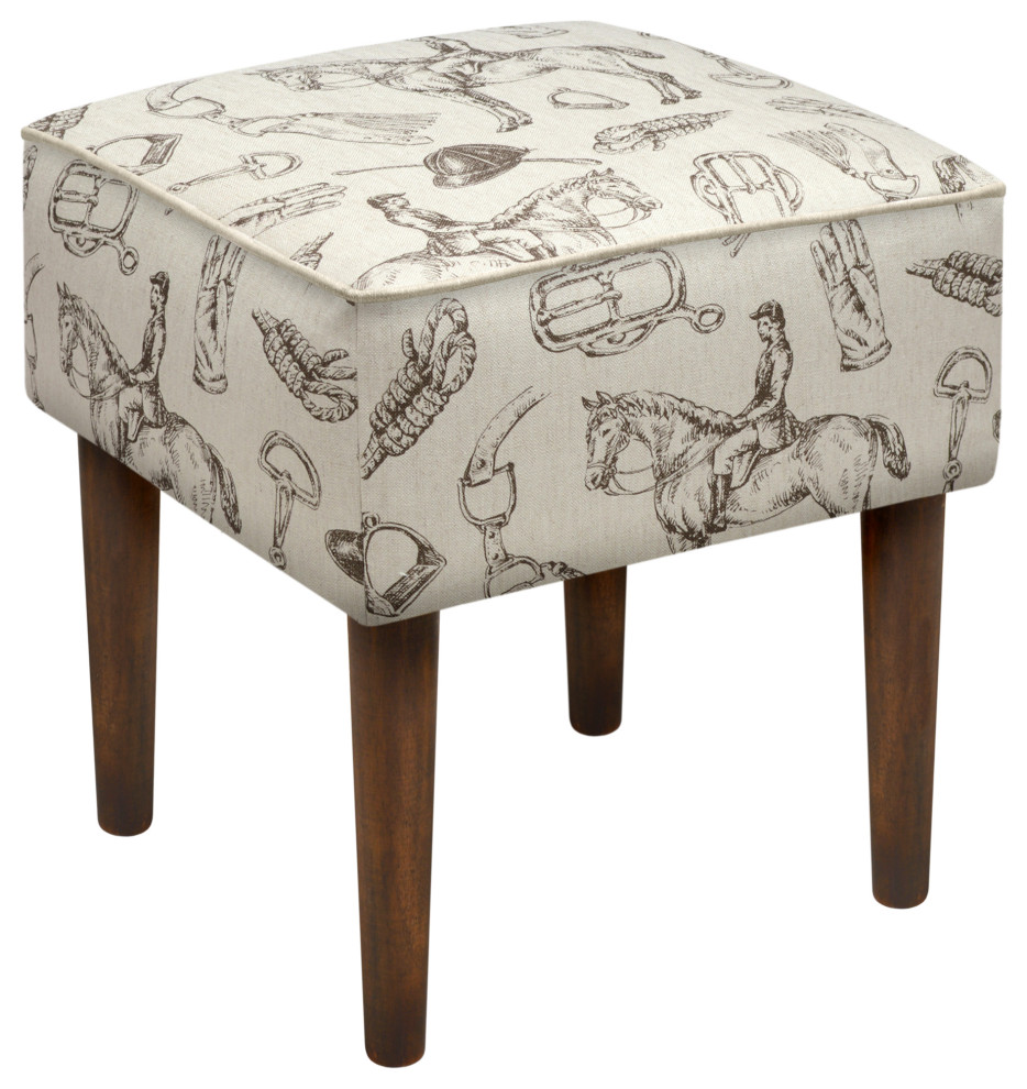 Equestrian Modern Vanity Stool   Traditional   Vanity Stools And Benches   by 123 Creations  Houzz