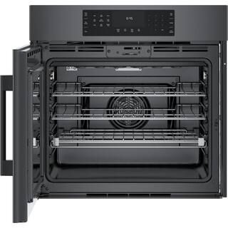 Bosch 800 Series 30 in. Built-In Smart Single Electric Convection Wall Oven w Left SideOpening Door in Black Stainless Steel HBL8444LUC