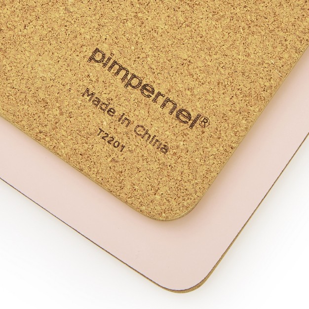 Pimpernel Millenial Pink Coasters Set Of 6 Cork Backed Board Heat And Stain Resistant Drinks Coaster For Tabletop Protection