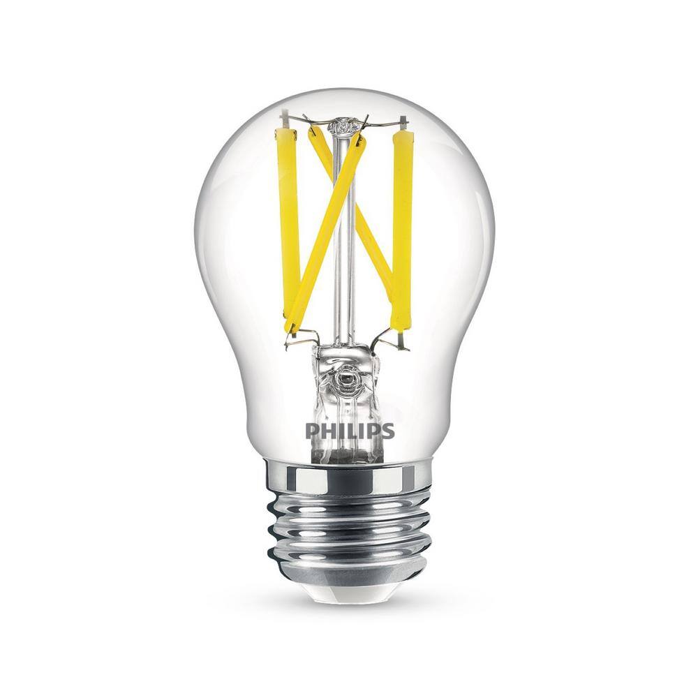 Philips 40-Watt Equivalent A15 Ultra Definition Dimmable Clear Glass E26 LED Light Bulb Daylight 5000K (2-Pack) 564328