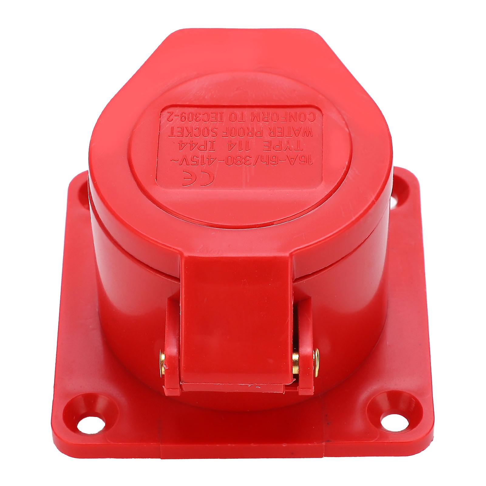 16a 4pin Industrial Socket 3 Phase Ip44 Waterproof Explosion Proof Concealed Installation 380-415v 3p+e