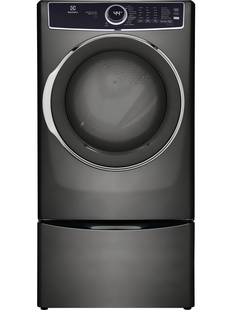 Electrolux 8 Cu. Ft. Titanium Front Load Perfect Steam Gas Dryer With LuxCare Dry And Instant Refresh