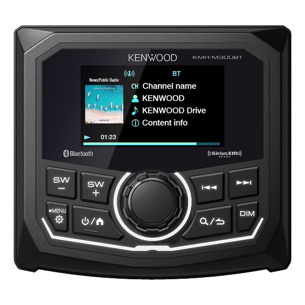 Kenwood Kmr m300bt Marine amp Motorsport Waterproof Digital Media Receiver With Corrosion Resistance amp Bluetooth