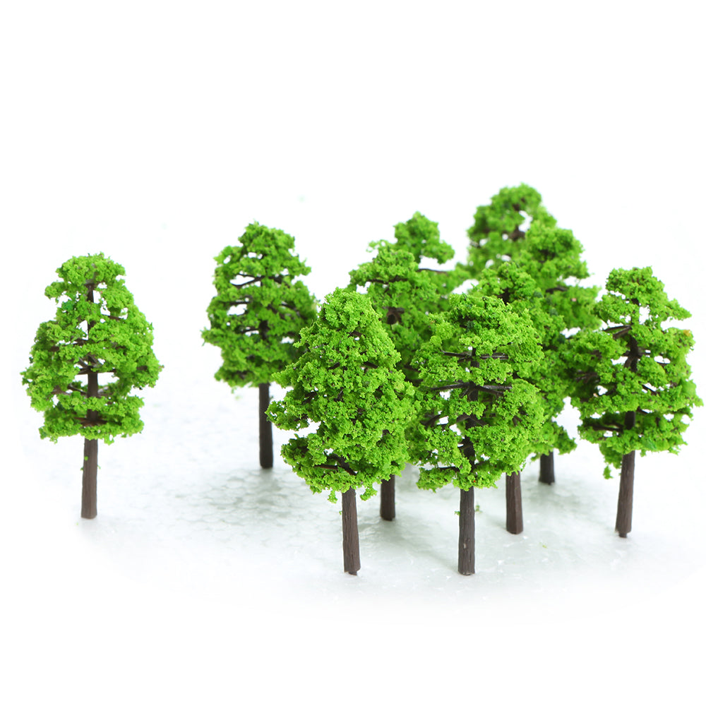 60pcs Mini Green Trees Scale Architectural Models Train Railways Landscape Scenery Layout Garden Decoration Tree Toys