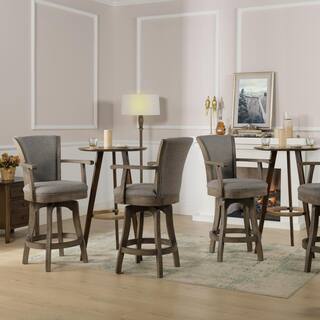 Jennifer Taylor Williams 26 in. Swivel Counter Height Bar Stool Heathered Grey 81041-MLH