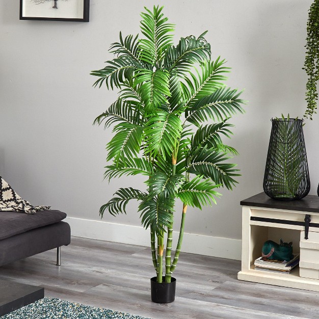 Nearly Natural 5-ft Areca Silk Tree