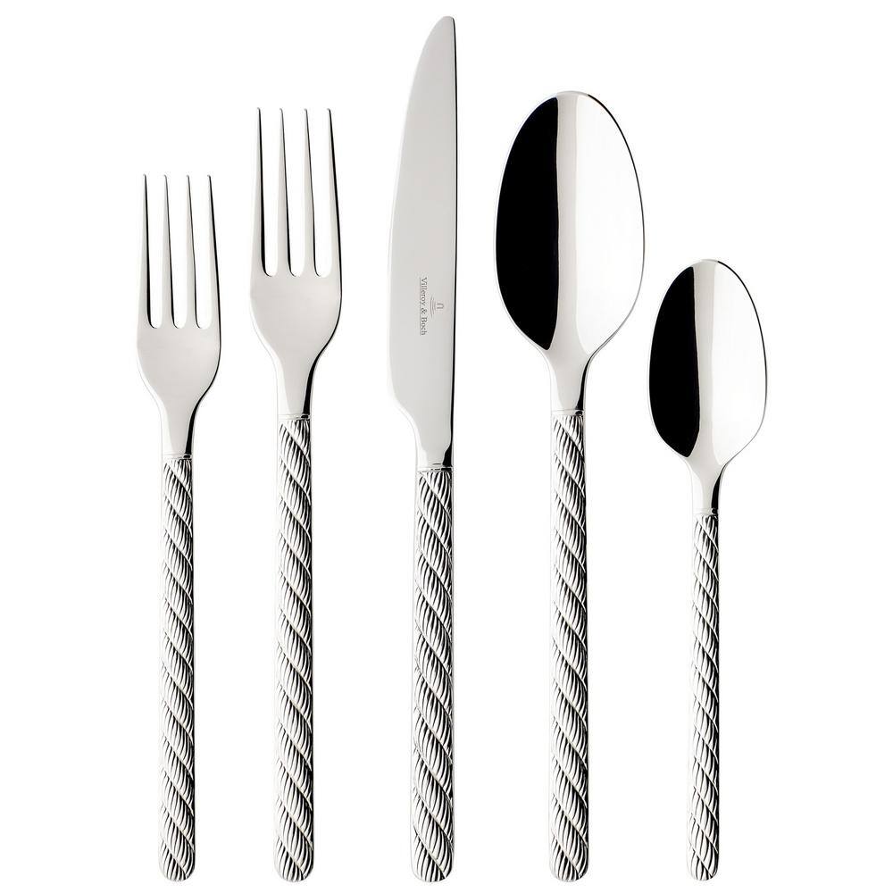 Villeroy  Boch Montauk 5-Piece Place Setting 1810 Stainless Steel Flatware (Service for 1) 1264489014