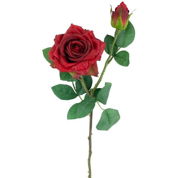 real touch™ red artificial rose stems set of 6 19