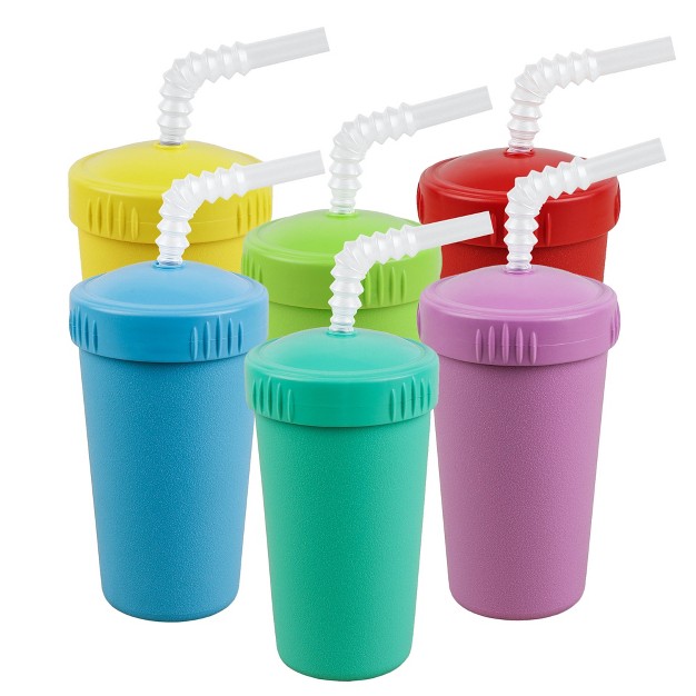 Re play Straw Cups Colorwheel 6pk 10oz