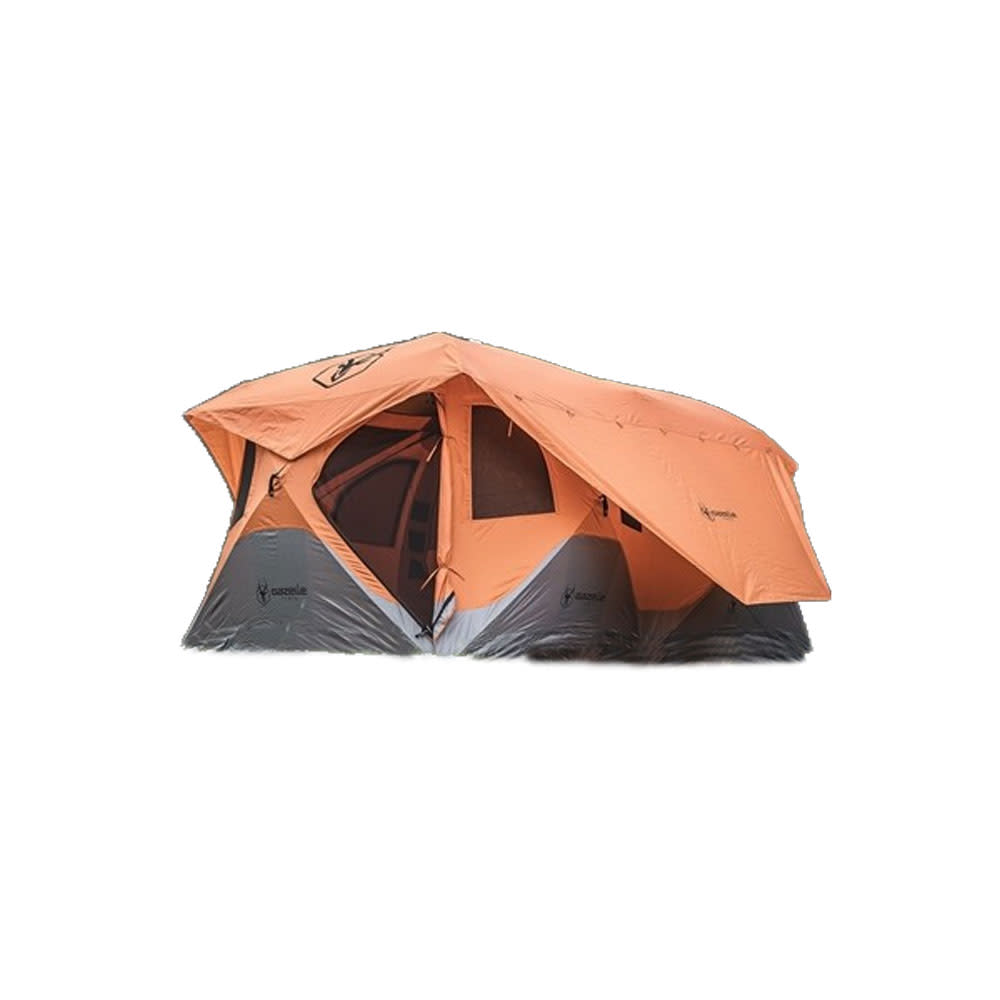 T8 Hub 8 Person Camping Tent， Sunset Orange ;