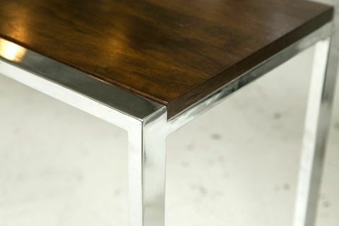 Consigned 1960s Chrome and Mahogany Console Table   Contemporary   Console Tables   by MONTAGE Modern Home  Houzz