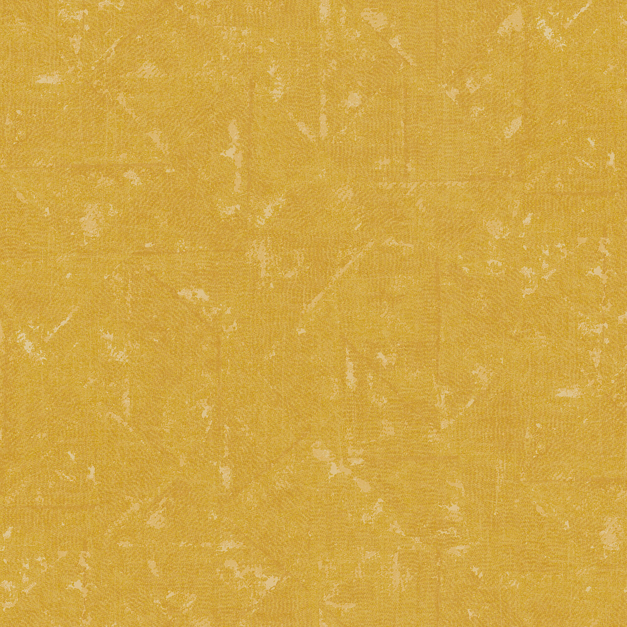 Distressed Geometric Motif Wallpaper in Yellow from the Absolutely Chic Collection