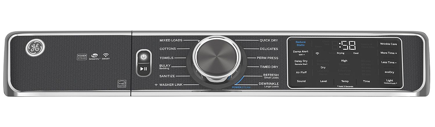 GE ADA 7.8 Cu. Ft. Sapphire Blue Smart Front Load Gas Dryer With Steam And Sanitize Cycle