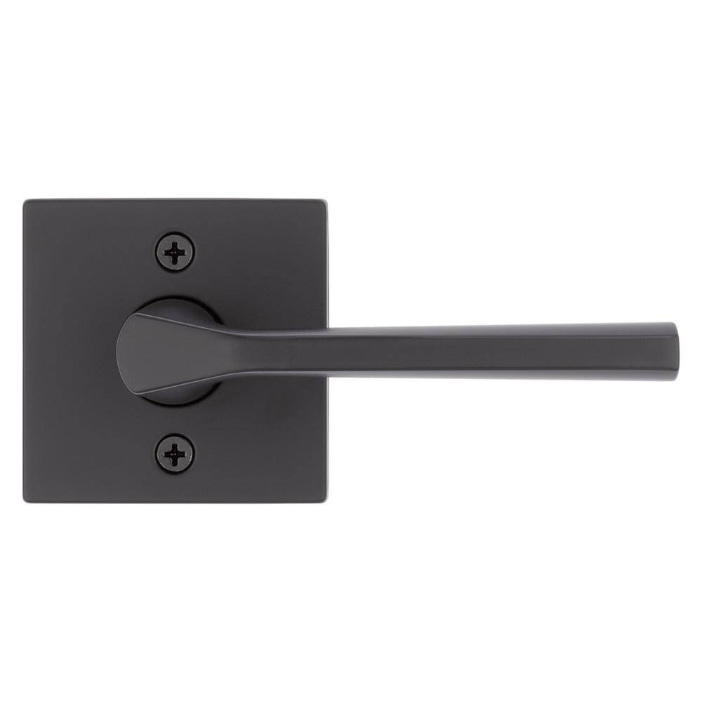 Kwikset Lisbon Square Matte Black Half-Dummy Door Lever 788LSL SQT 514