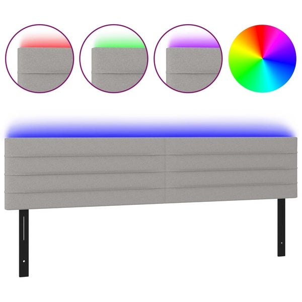 vidaXL LED Headboard Dark/Light Gray 39.4