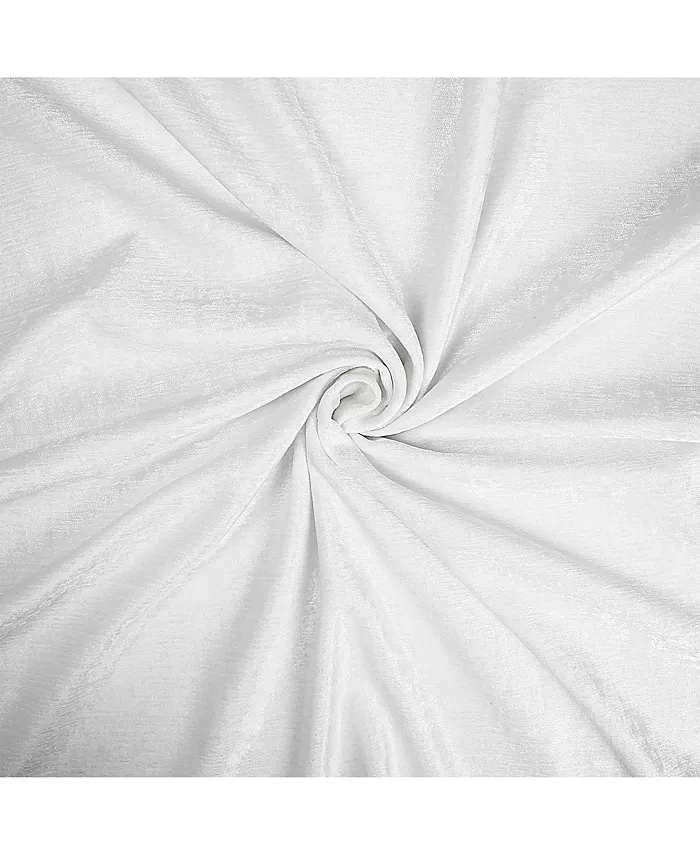 6ix Tailors Fine Linens Juno Velvet White Platform Bed Skirt King 15 Drop