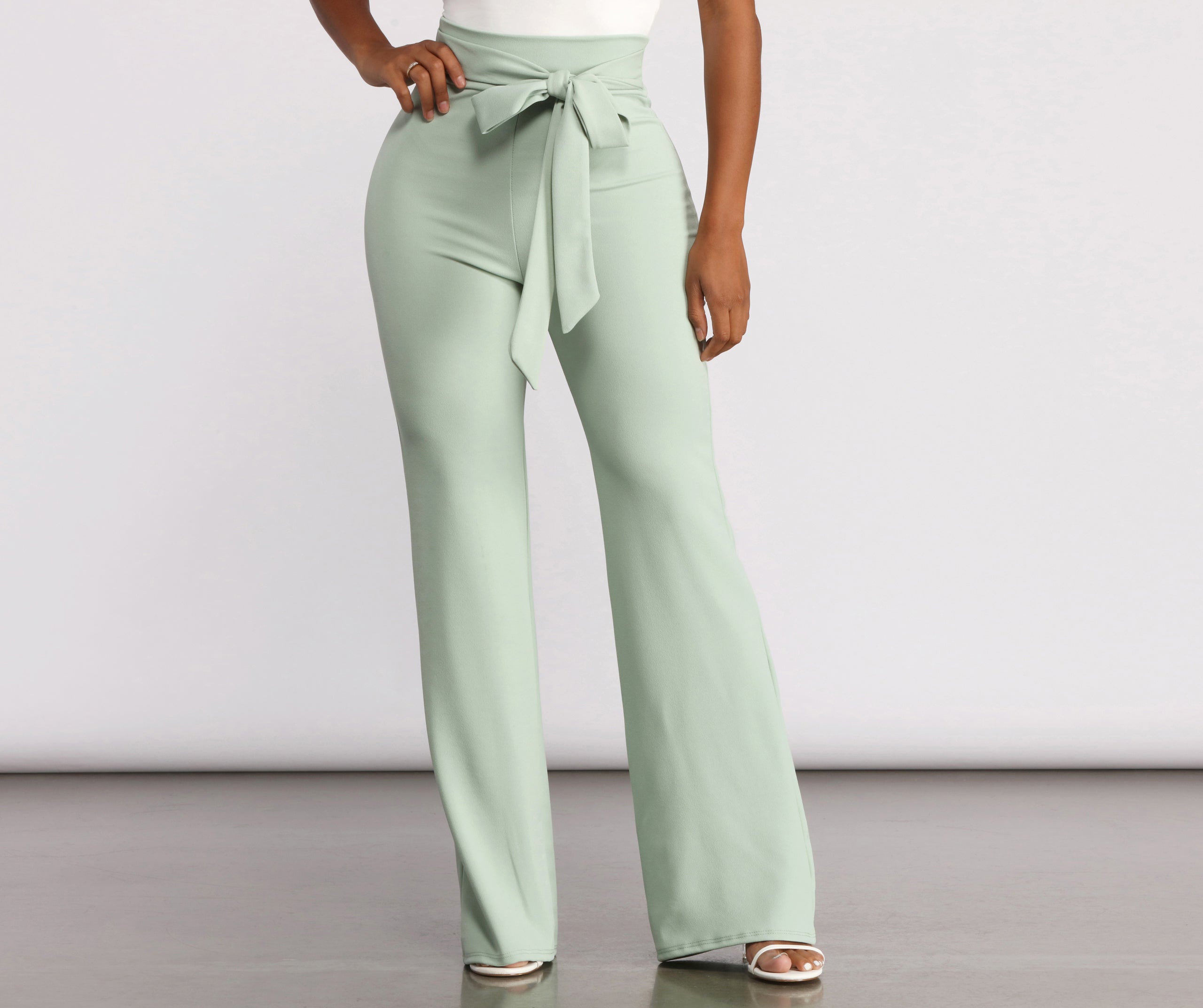 High Waist Wide Leg Dress Pants