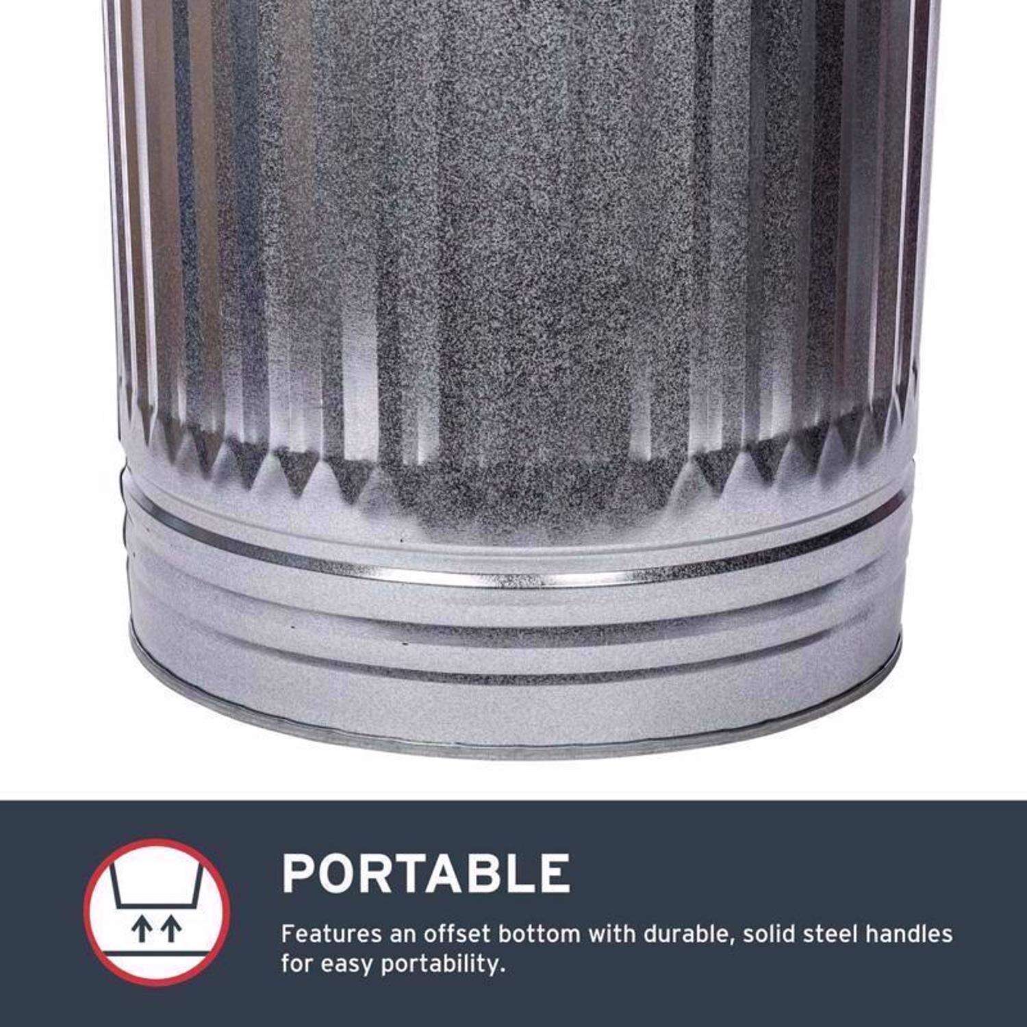 🔥(Last Day Sale 70% OFF) 💥CLEARANCE SALE💥Behrens 31 Gallon Silver Galvanized Steel Trash Can with Lid