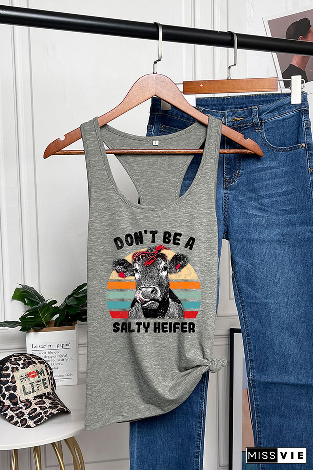 Don't Be A Salty Heifer Sleeveless Tank Top Wholesale