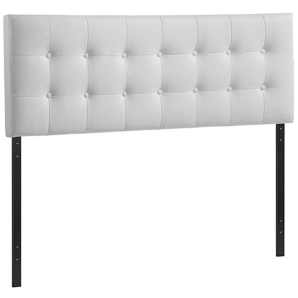 Heritage Stylish White Upholstered Queen Size Headboard - - 16307349