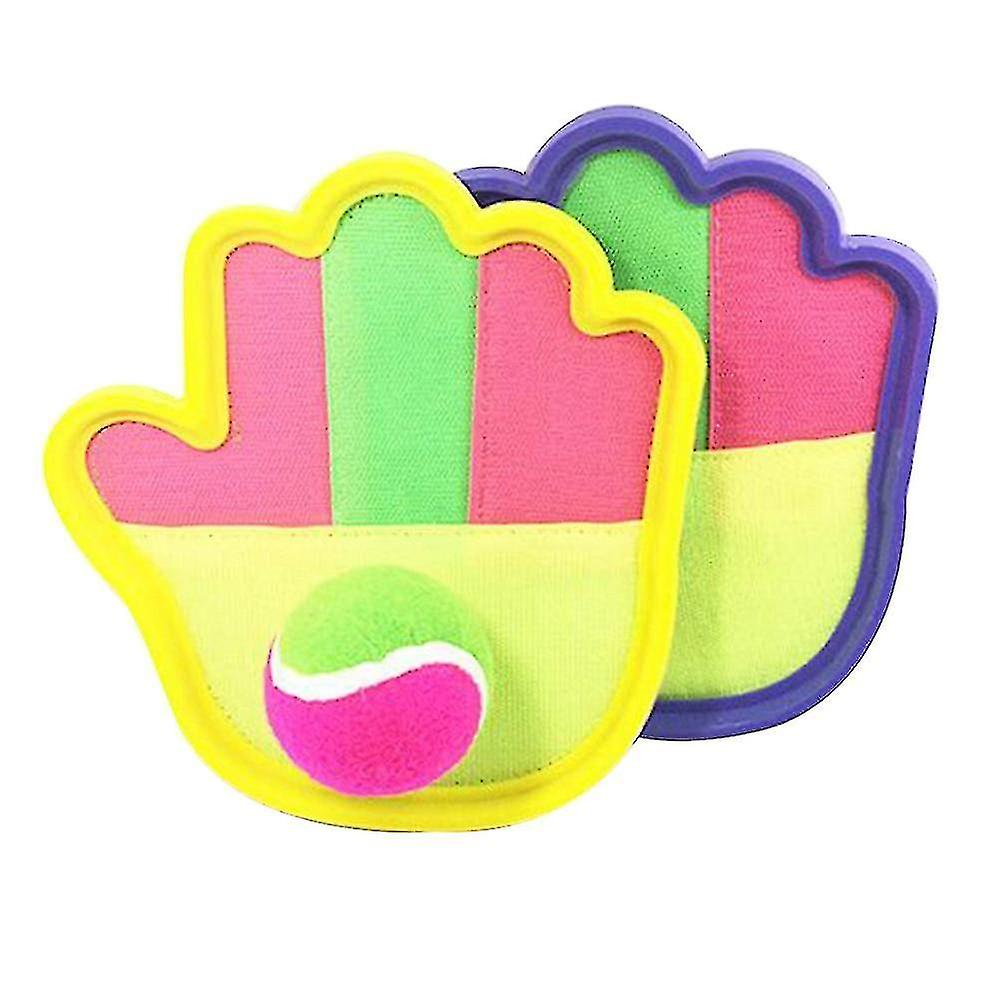 Creative Durable Toss And Catch Game Set-sticky Ball Sucker Gloves