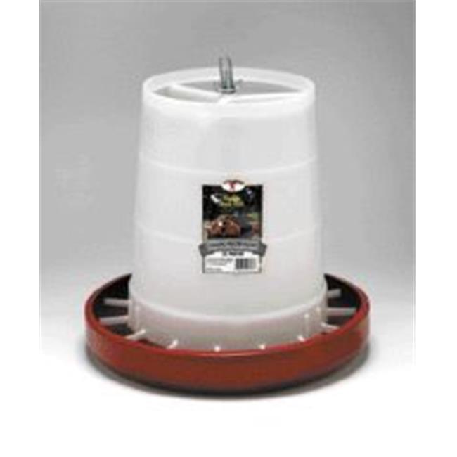 Miller Hanging Poultry Feeder White Red 22 Pound - PHF22