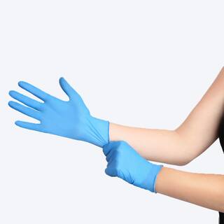 SAFETY WERCS Extra Large Blue 6MIL Examination Nitrile Gloves 1000-Count Case XLBlueEXNi6MIL